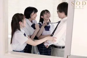 STARS-308 The Schools Most Beautiful Girl Trio Who Hears That A Teacher Trainee Has A Big Cock And Launches A Courtship Harem 4P Anywhere In The School