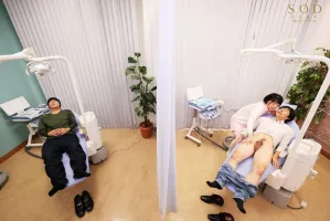 START-033 Целующийся ассистент стоматолога Господин Нацуме приглашает пациента Велочу во время и после лечения и сжимает сперму посредством полового акта в воздухе.