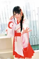 ECQR-002 [Beautiful Girl in Goddess Costume] A Shrine Maiden With Round Glasses Exorcise Fellatio Bukkake!  Shuri Atomi