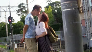 FNEO-055 Kissing Trip - The Sea With My Girlfriend Who Loves Kissing, Summer, Feeling Good - Tsugumi Morimoto